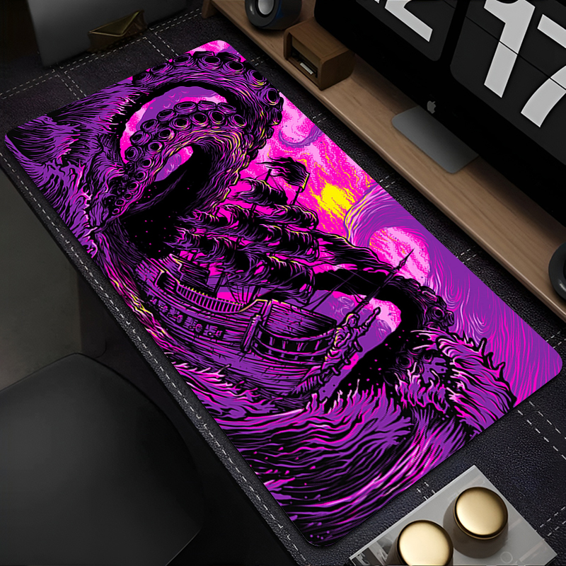 Tradescantia Purple - Sea Monsters And Ships Mouse Pad