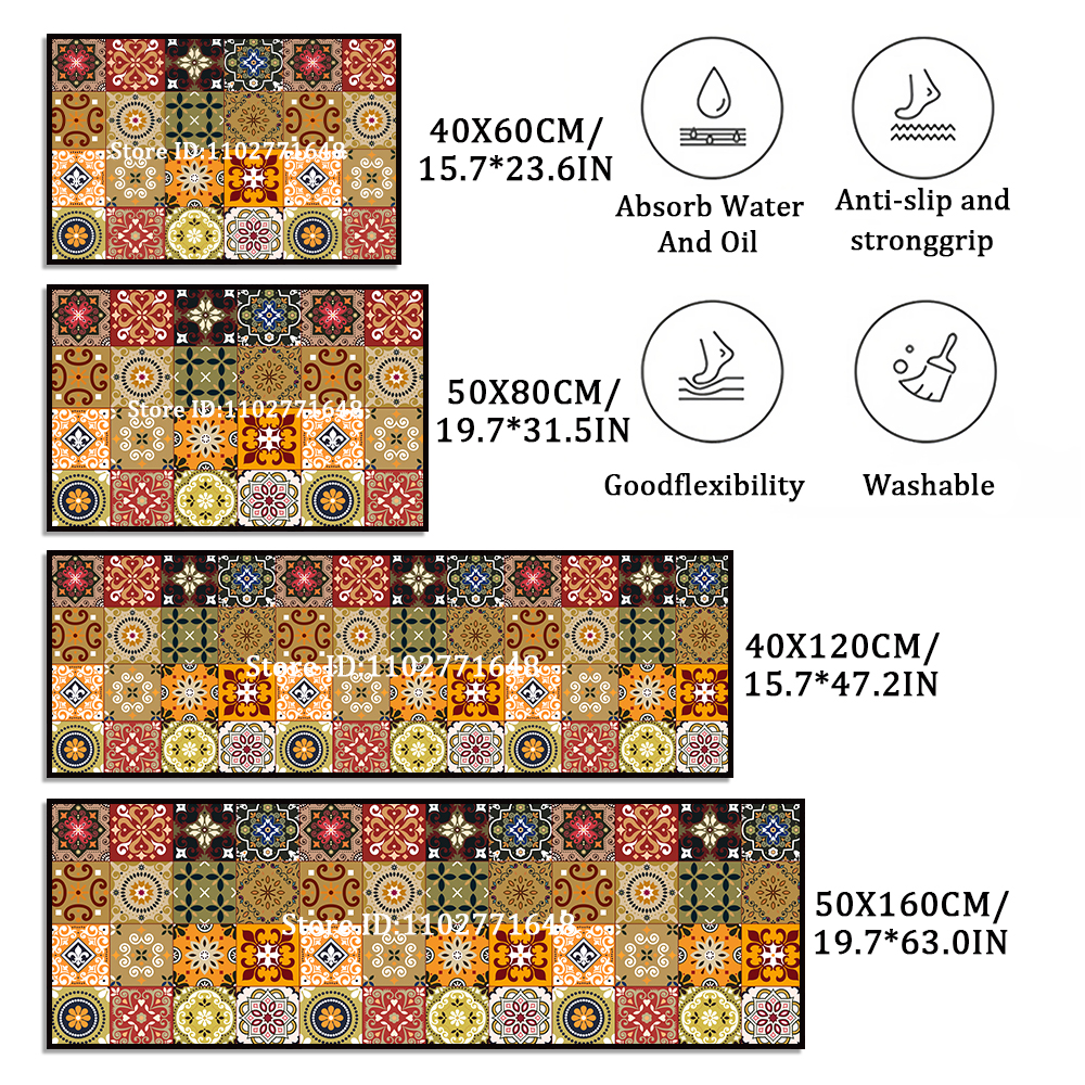 Flower Long Large Kitchen Mat  - Maranta Prayer Plant ulasan dan harga