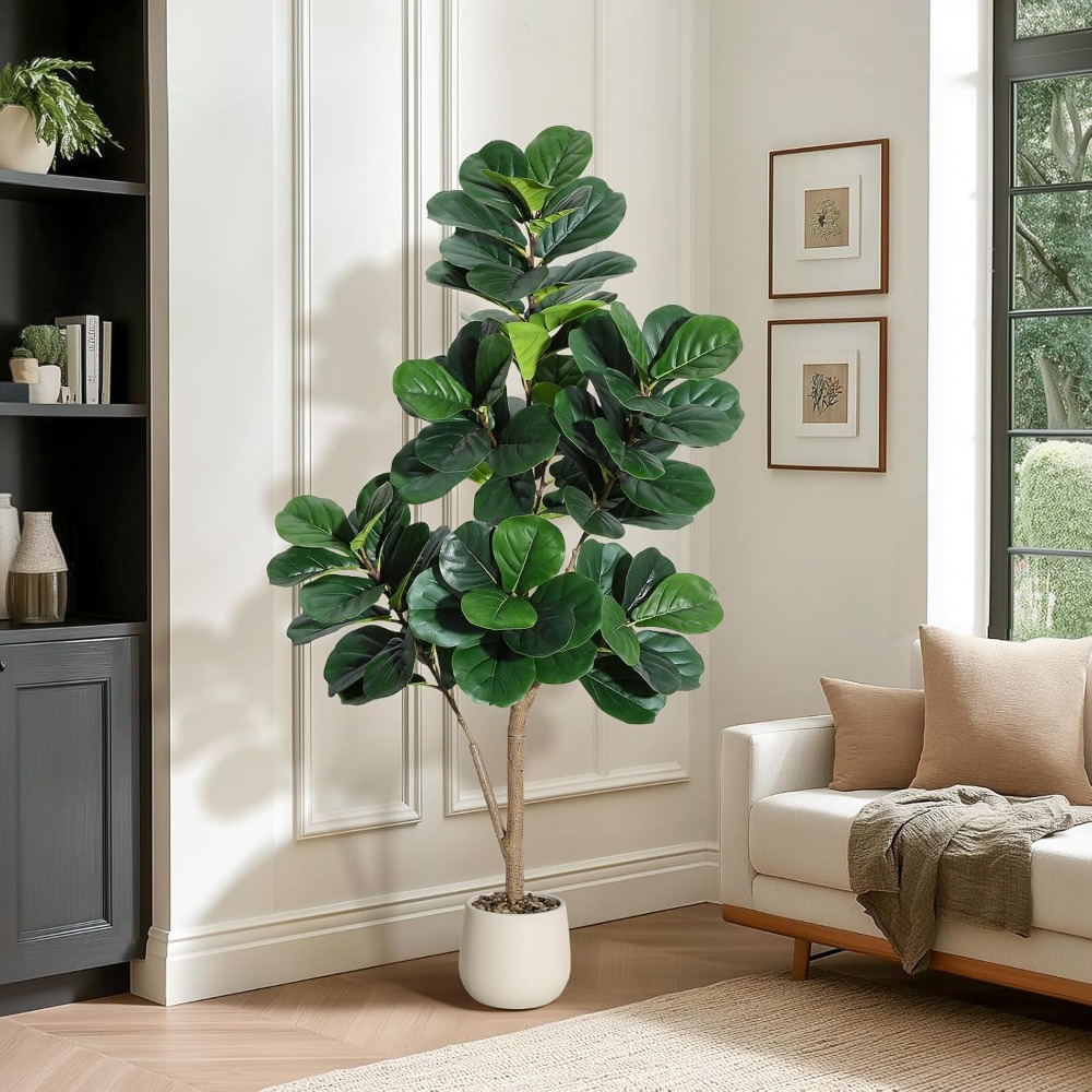 Lifelike Artificial Fiddle Lea - Ficus Lyrata Tree ulasan dan harga
