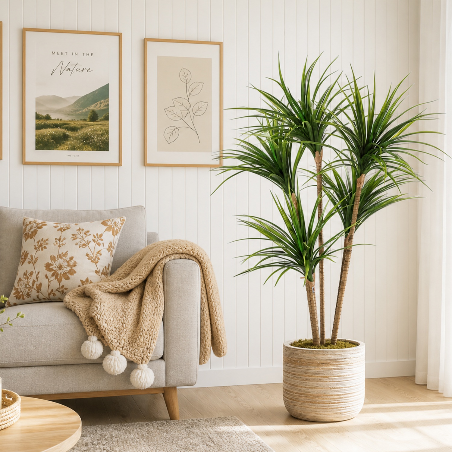 4.27FT/5 FT Artificial Dracaen - Dracaena Marginata ulasan dan harga