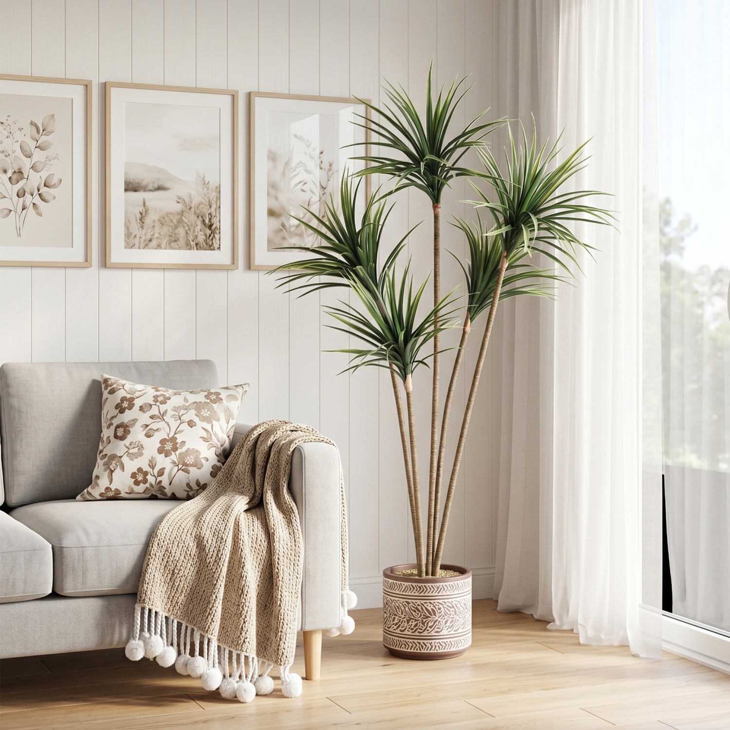 4.27FT/5 FT Artificial Dracaen - Dracaena Marginata ulasan dan harga