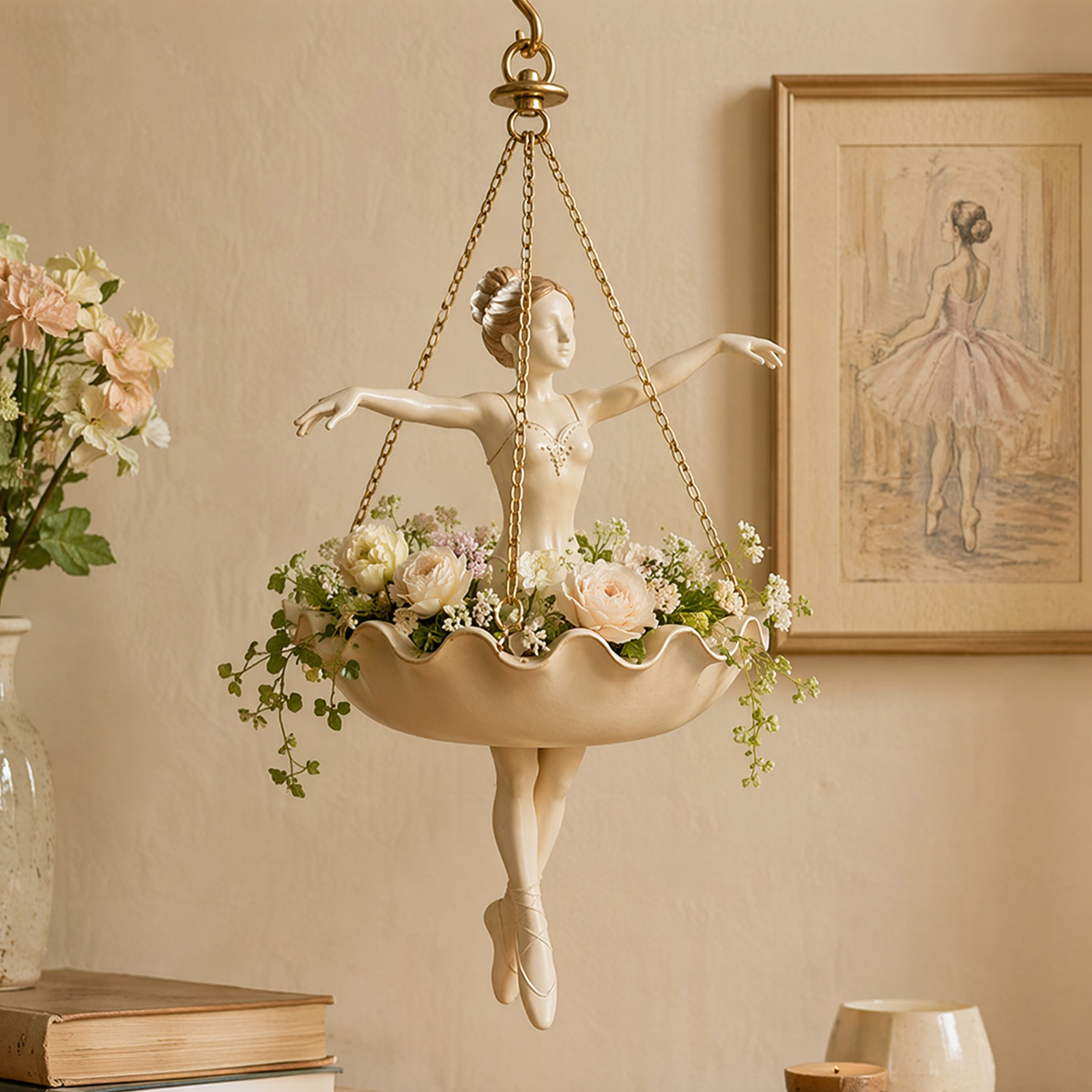 Cute Resin Hangable Planter Fa - Spider Plant Hanging ulasan dan harga