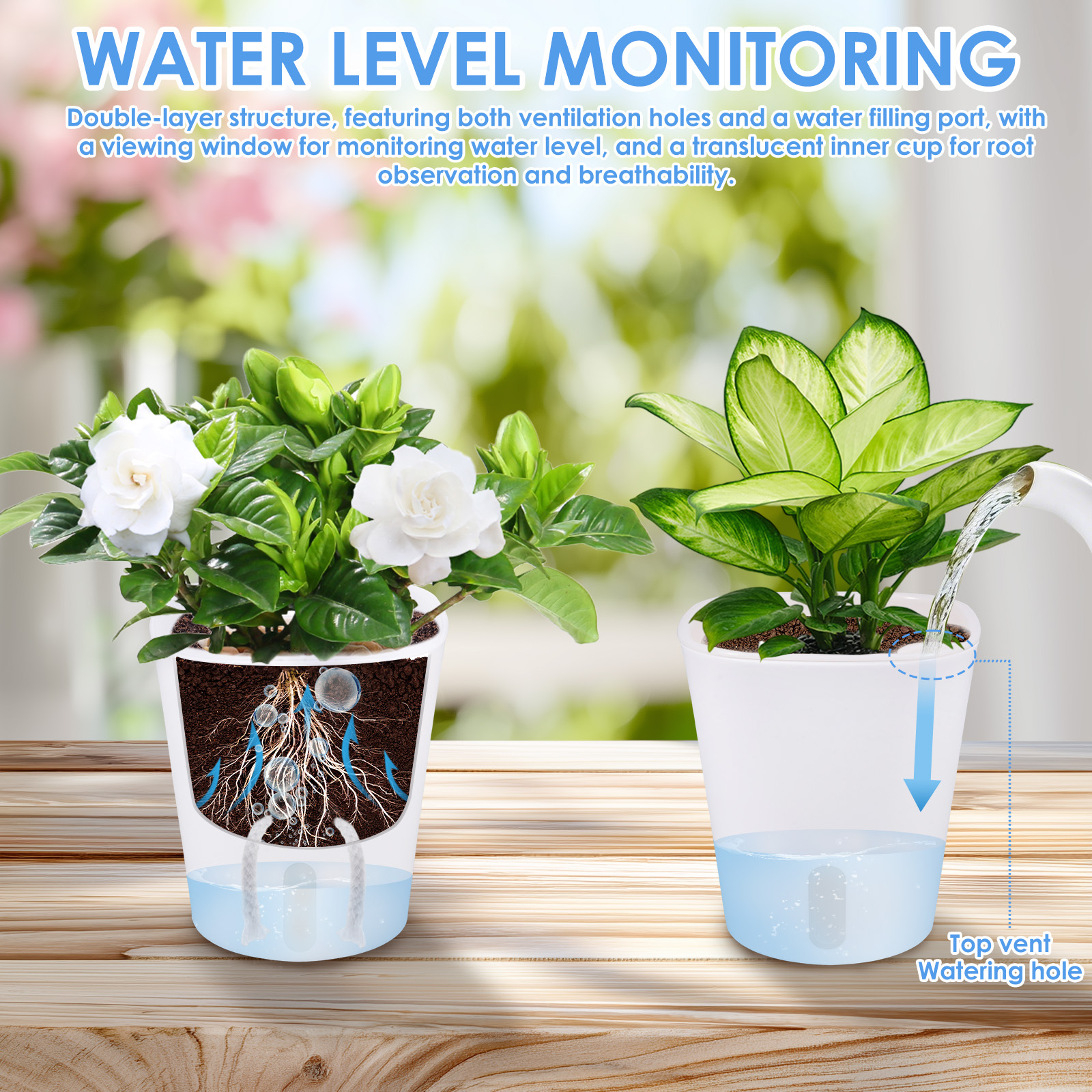 10Pcs Self Watering Plastic Fl - Aloe Vera Pot ulasan dan harga