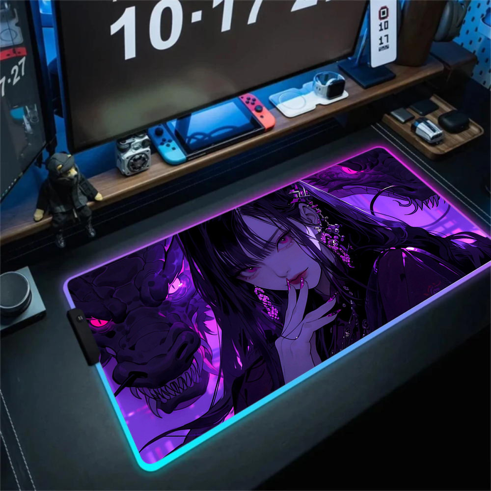 Anime Girl Mousepad Gaming Mou - Tradescantia Purple ulasan dan harga