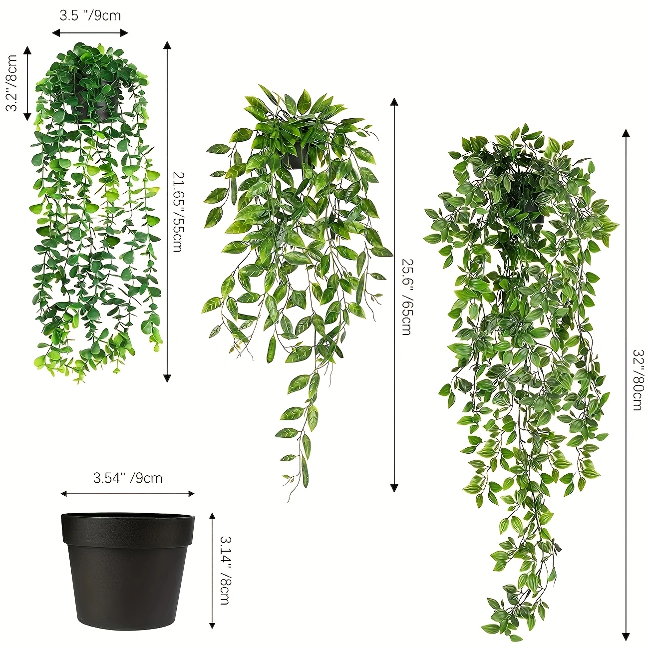 Artificial hanging plants, euc - Pilea Peperomioides ulasan dan harga