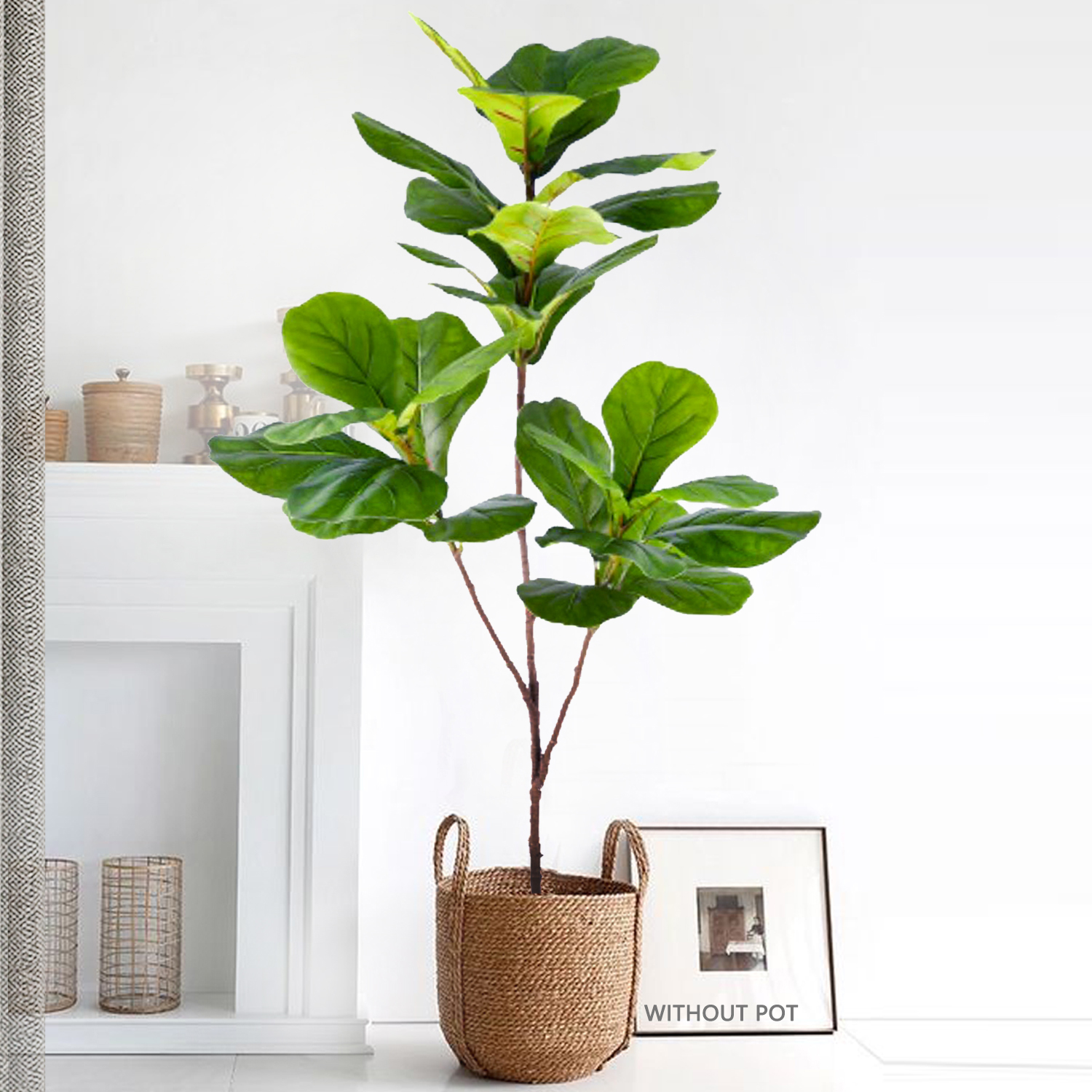 76-135cm Artificial Ficus Tree - Ficus Lyrata Tree ulasan dan harga