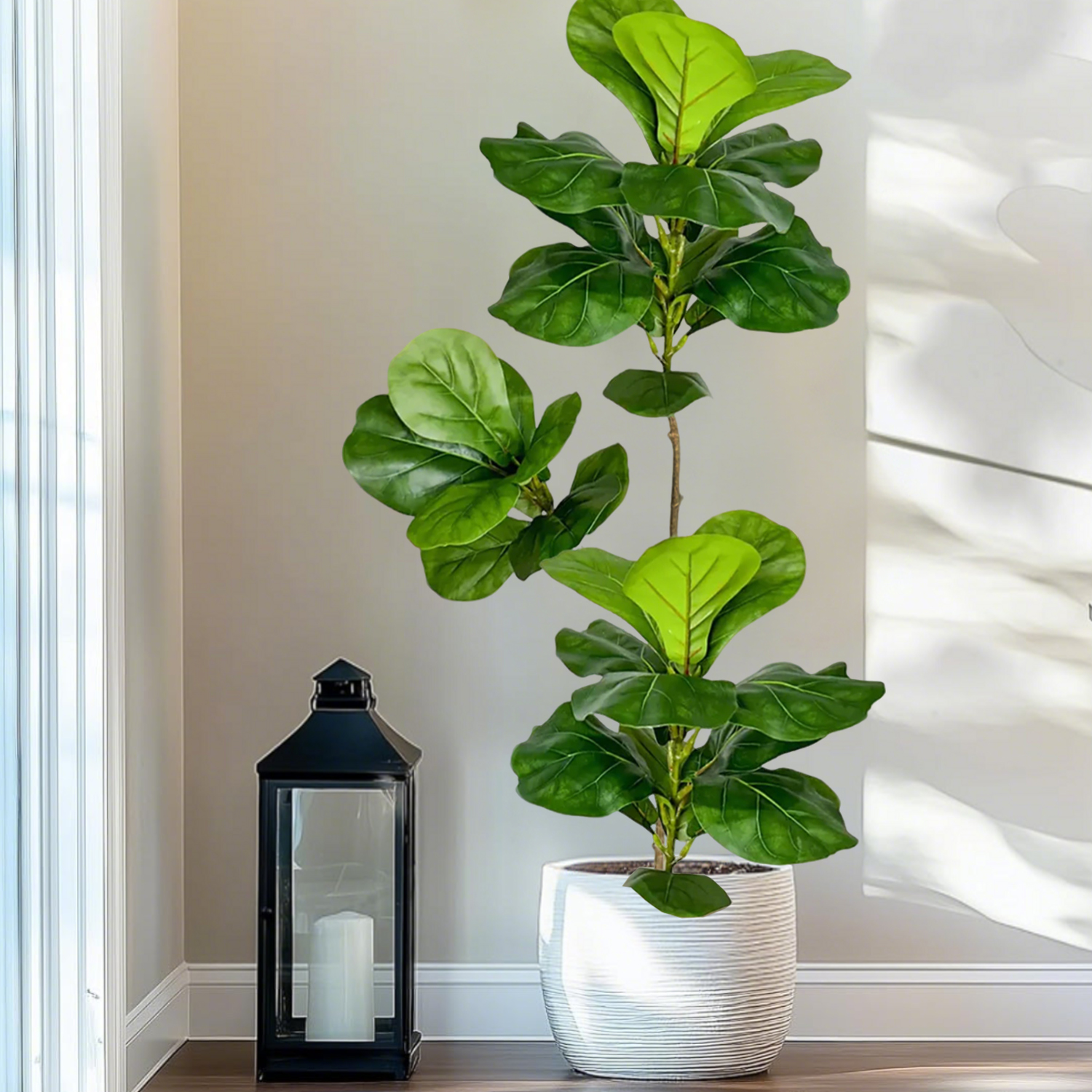 76-135cm Artificial Ficus Tree - Ficus Lyrata Tree ulasan dan harga