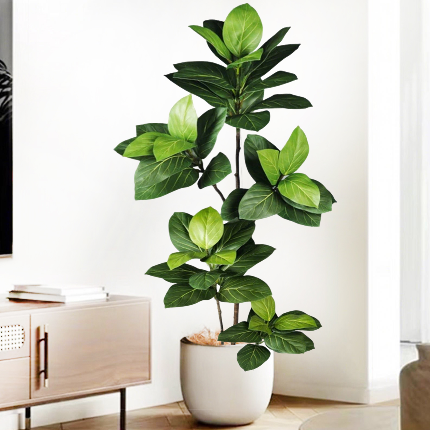76-135cm Artificial Ficus Tree - Ficus Lyrata Tree ulasan dan harga