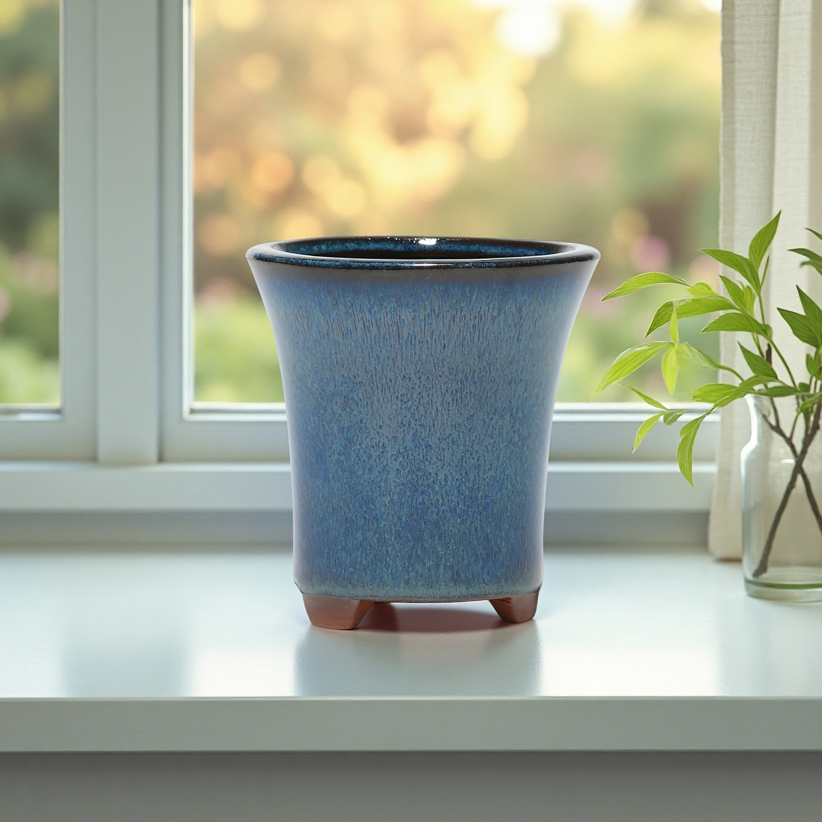 Ceramic Flower Pots with Drain - Pilea Peperomioides ulasan dan harga