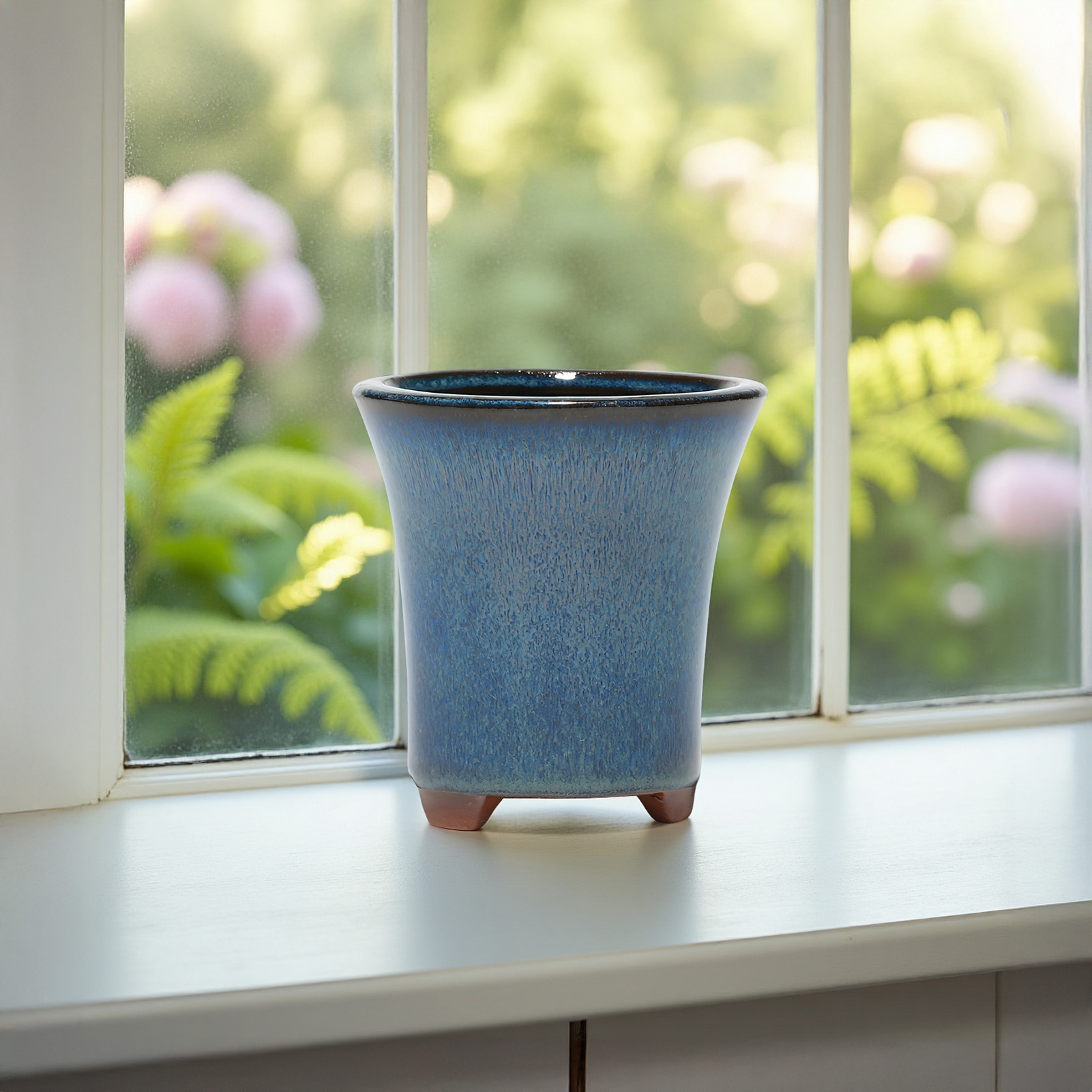 Ceramic Flower Pots with Drain - Pilea Peperomioides ulasan dan harga