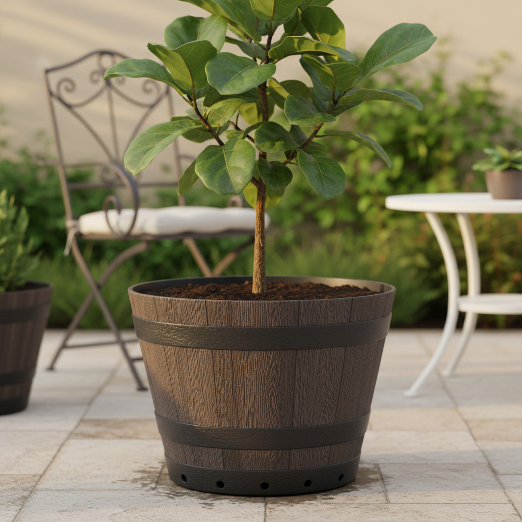 Large Floor Flowerpot Resin Wo - Aloe Vera Pot ulasan dan harga