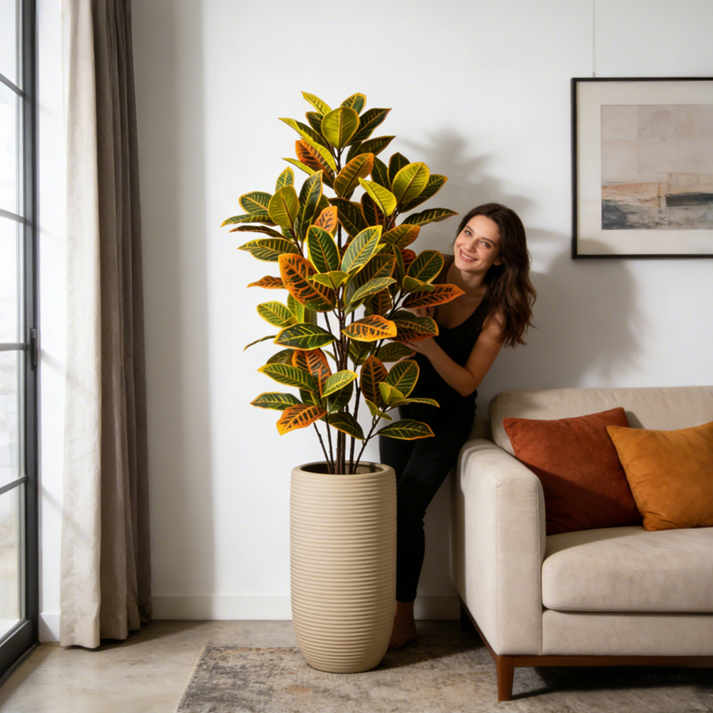 58-115cm Artificial Ficus Tree - Ficus Lyrata Tree ulasan dan harga