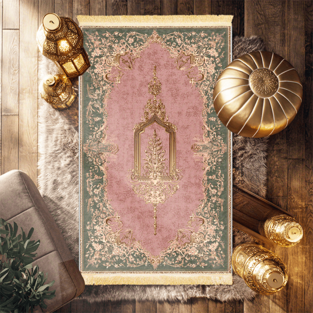 Polyester Muslim Prayer Rug, L - Maranta Prayer Plant ulasan dan harga