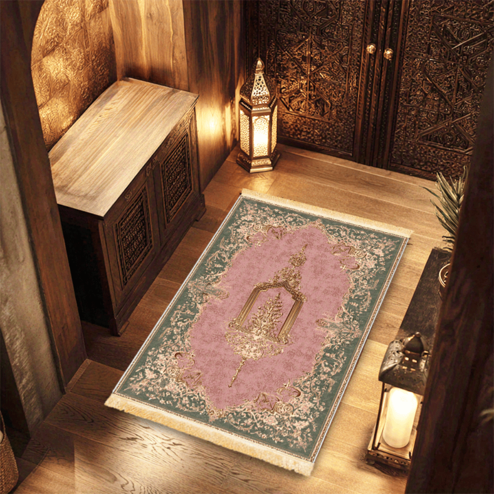 Polyester Muslim Prayer Rug, L - Maranta Prayer Plant ulasan dan harga