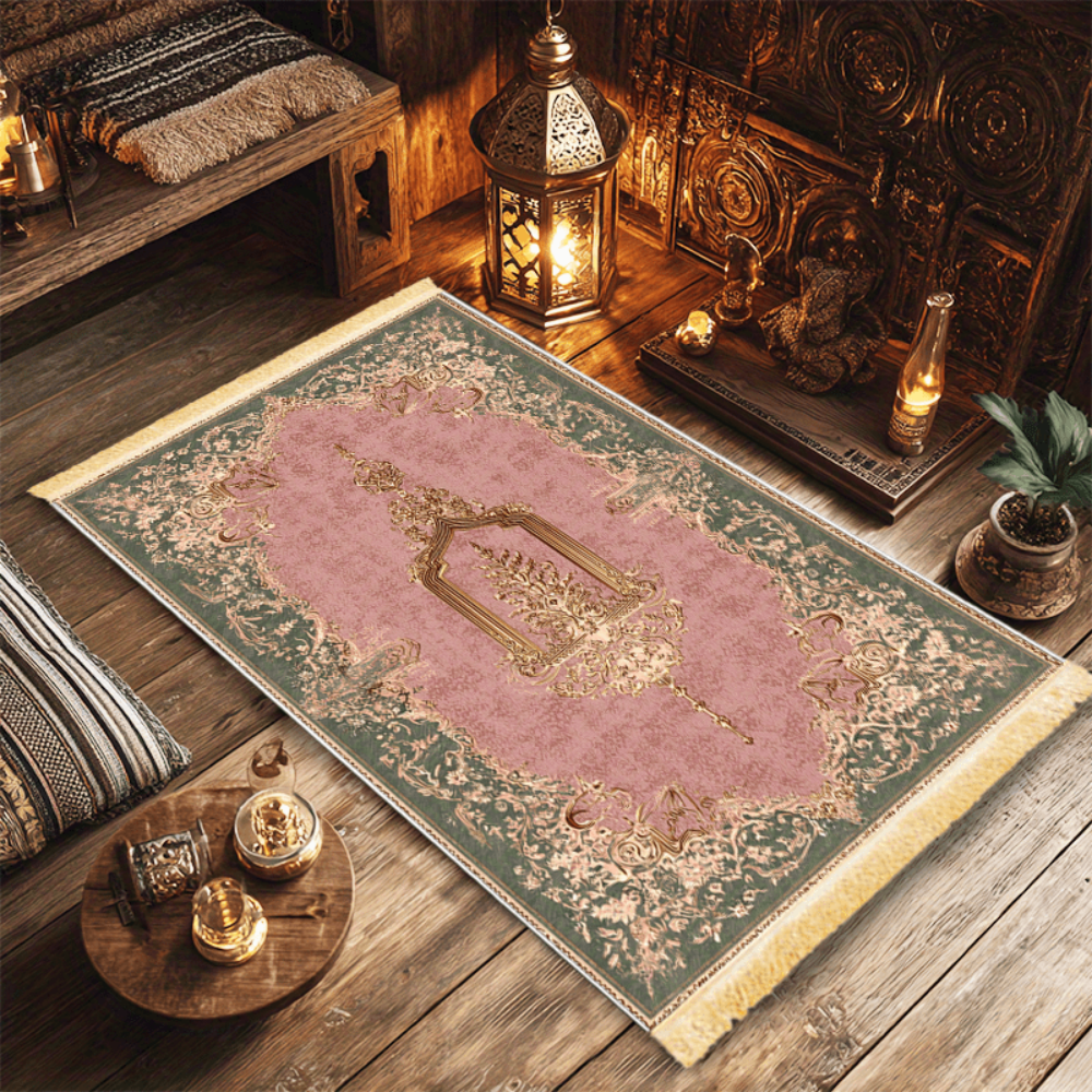 Polyester Muslim Prayer Rug, L - Maranta Prayer Plant ulasan dan harga