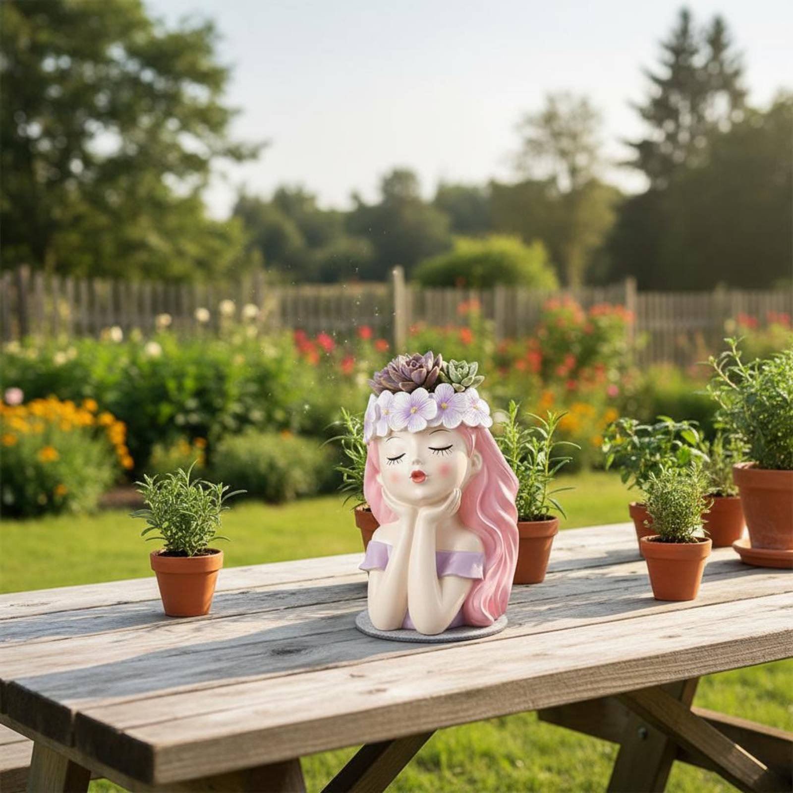 Fairy Plant Pot Creative Desig - Echeveria Succulent ulasan dan harga