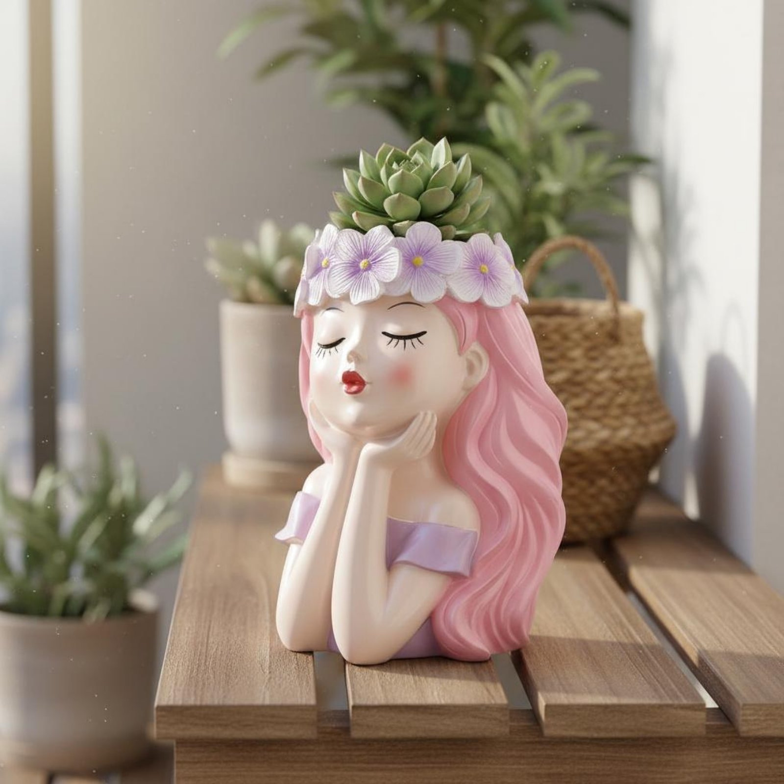 Fairy Plant Pot Creative Desig - Echeveria Succulent ulasan dan harga