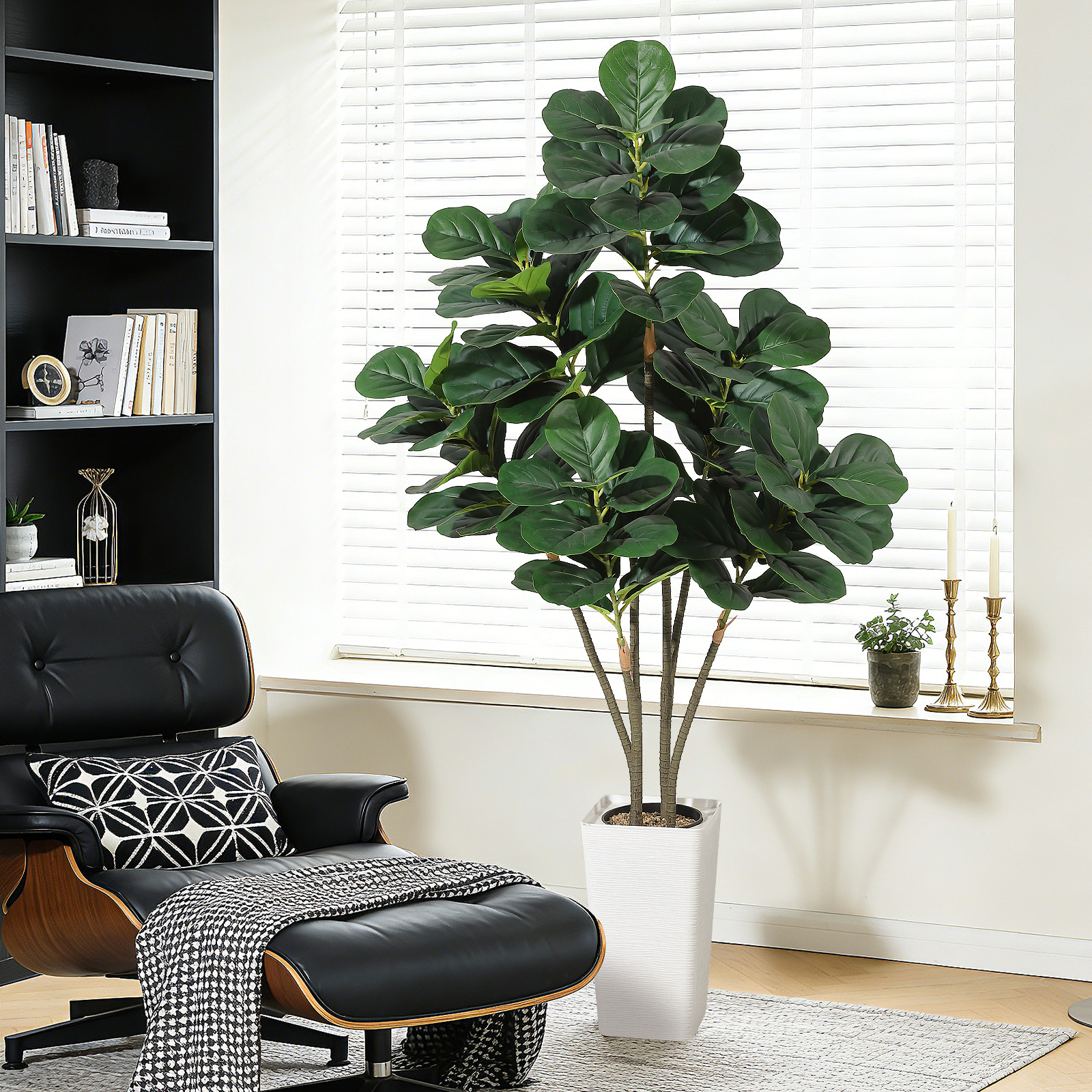 Artificial Fiddle Leaf Tree,Fa - Ficus Lyrata Tree ulasan dan harga